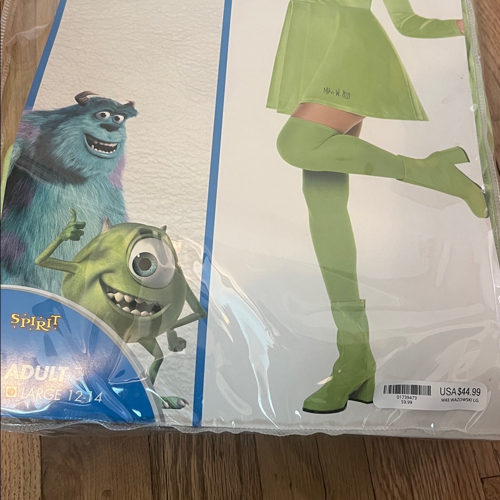 Disney Mike Wazowski Dress Costume - Monsters Inc Size Large - Picture 5 of 8